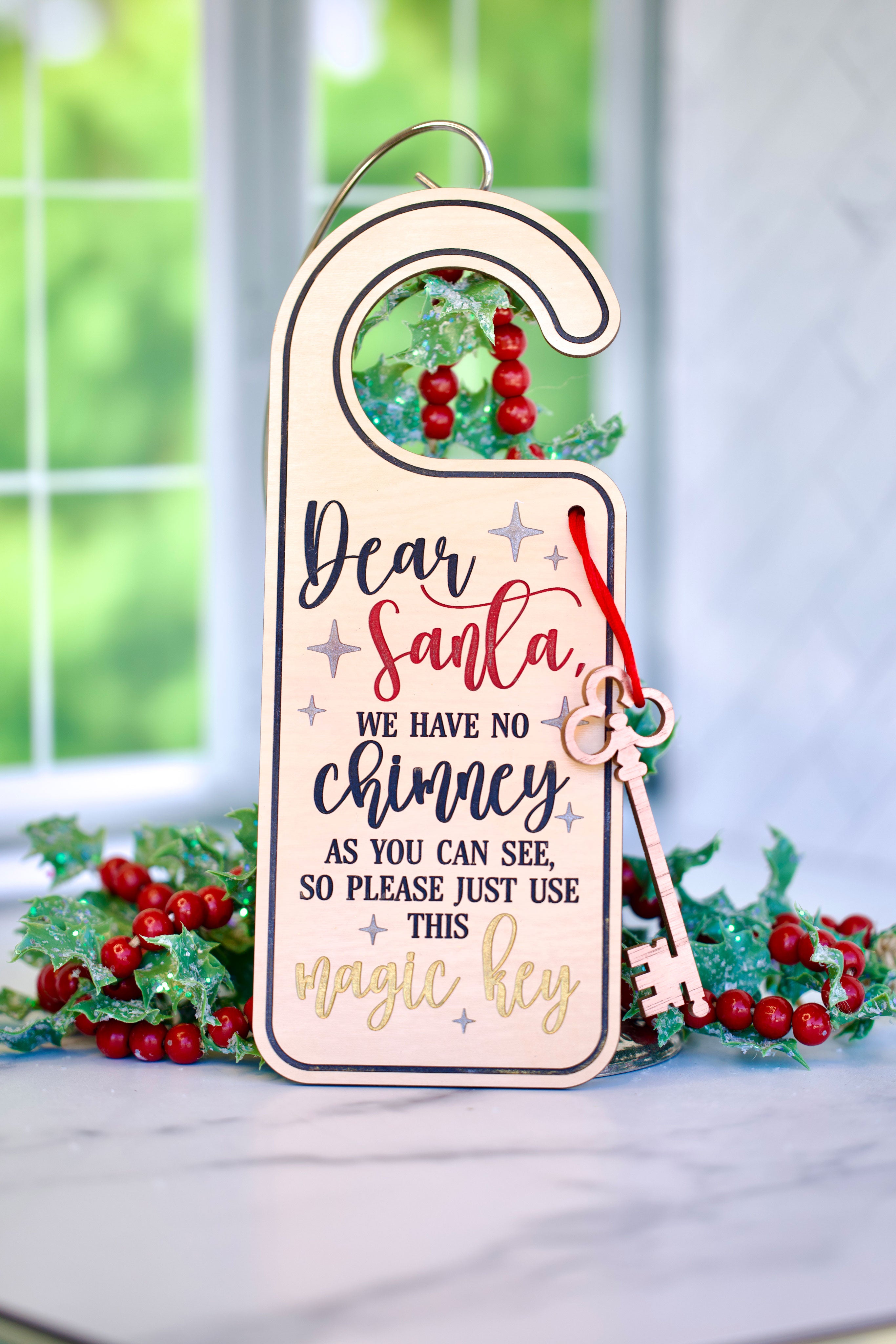 “No Chimney” Door Hangers - Longleaf Laser Designs