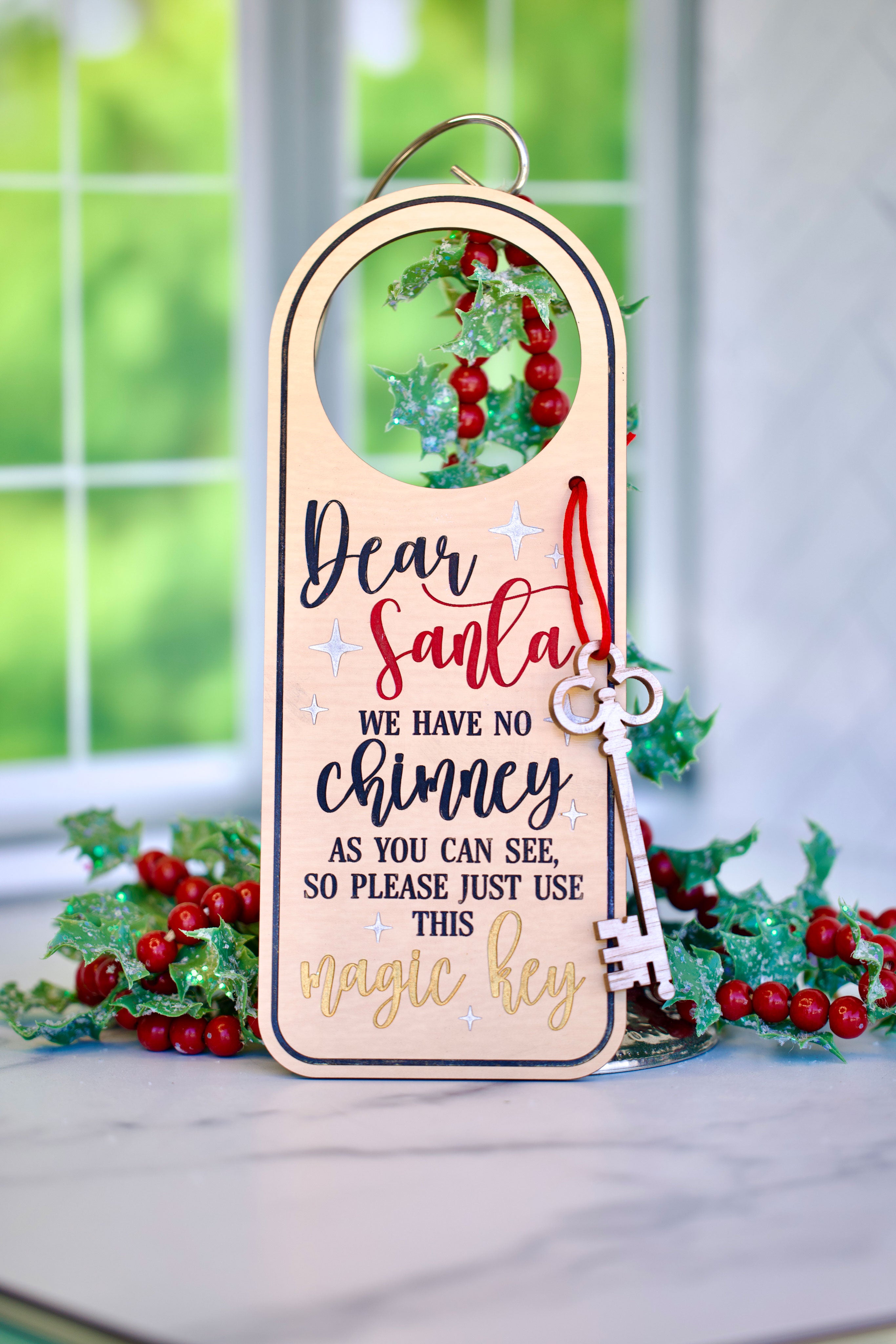 “No Chimney” Door Hangers - Longleaf Laser Designs