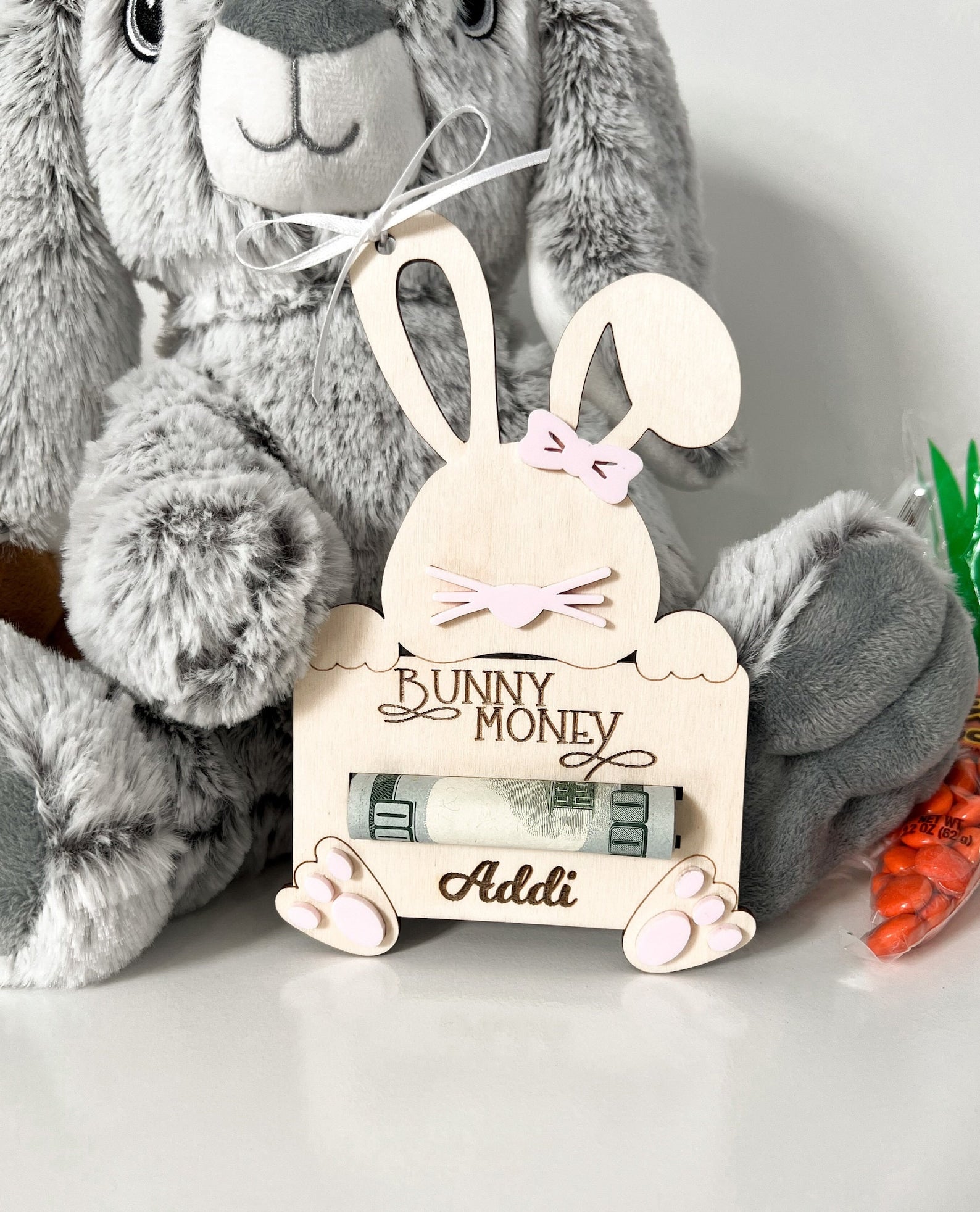 Bunny Money Tag - Longleaf Laser Designs