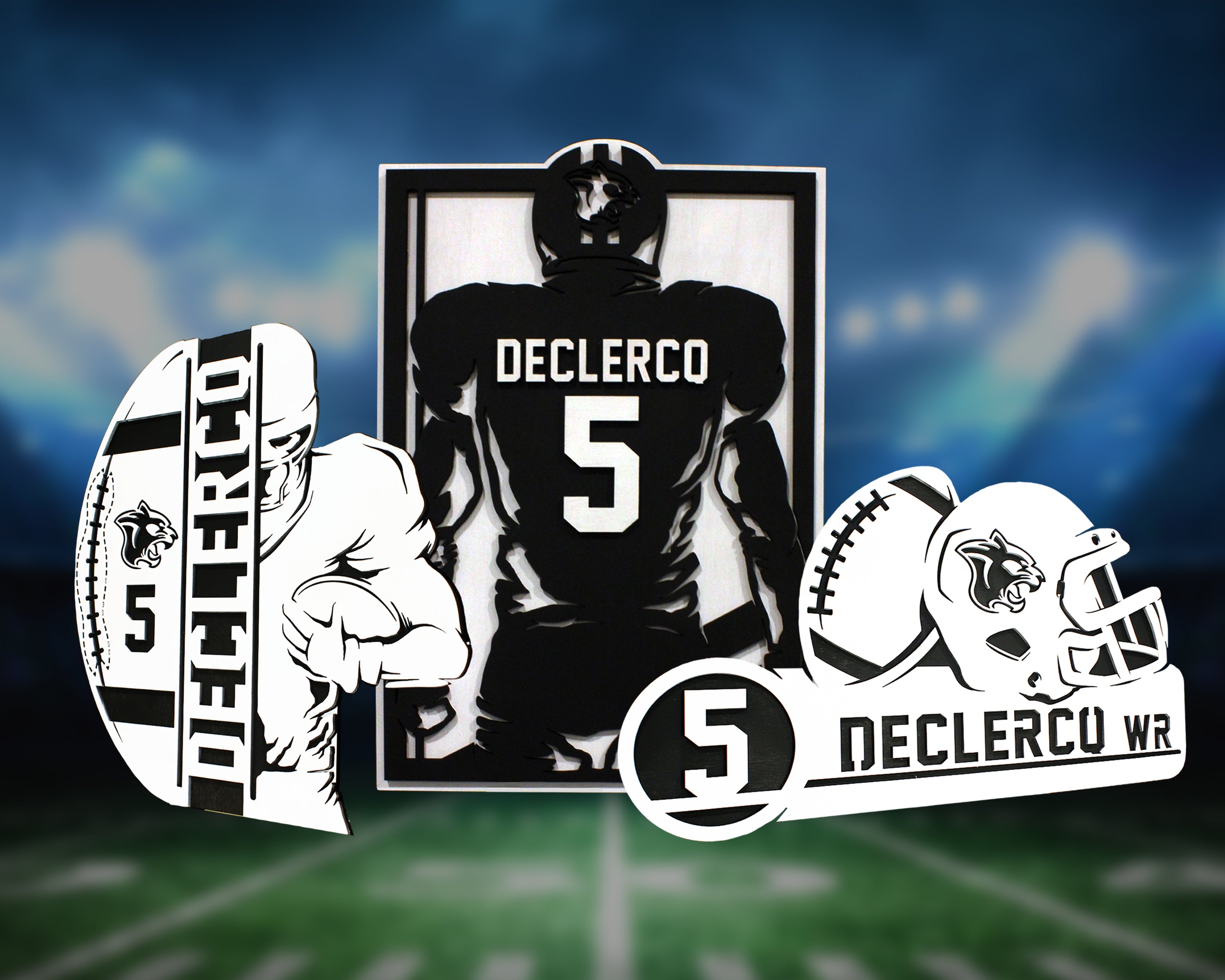 Football Plaque - Longleaf Laser Designs