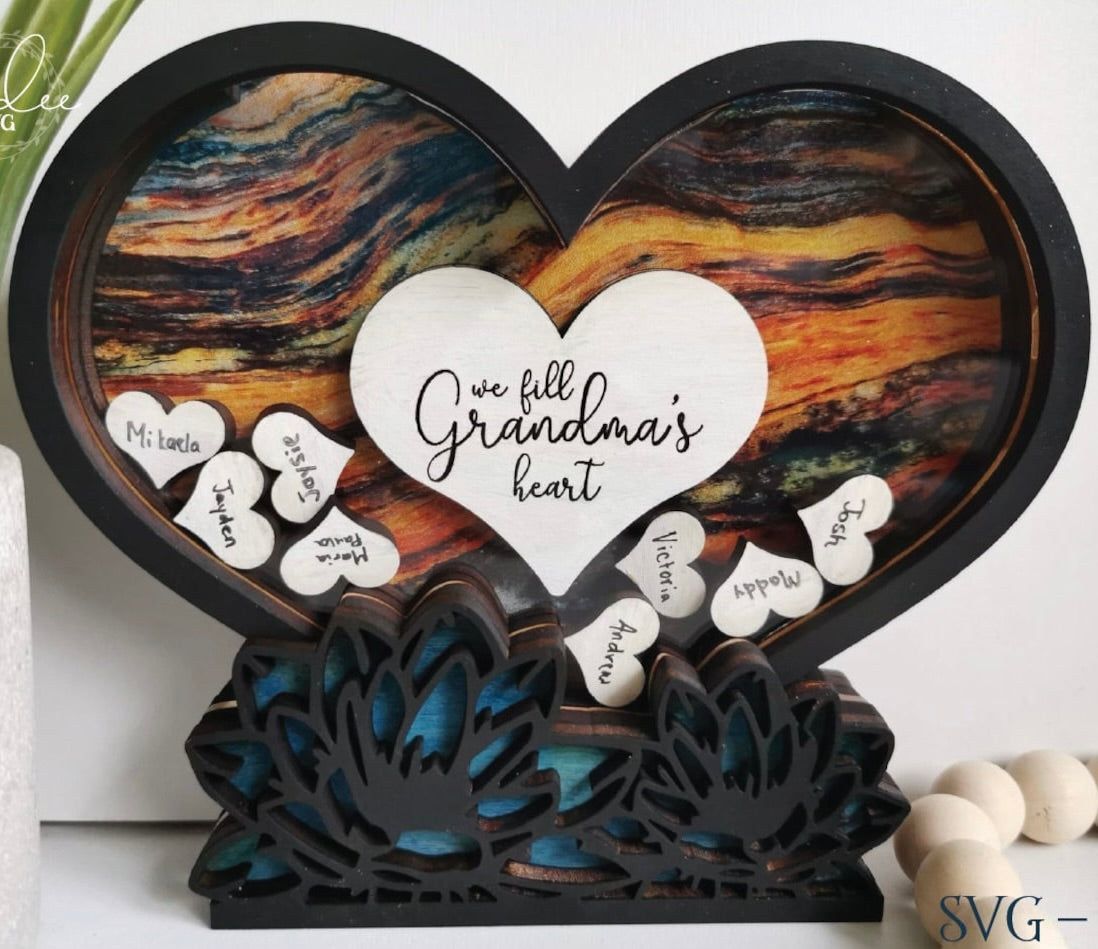 Grandma’s Heart - Longleaf Laser Designs
