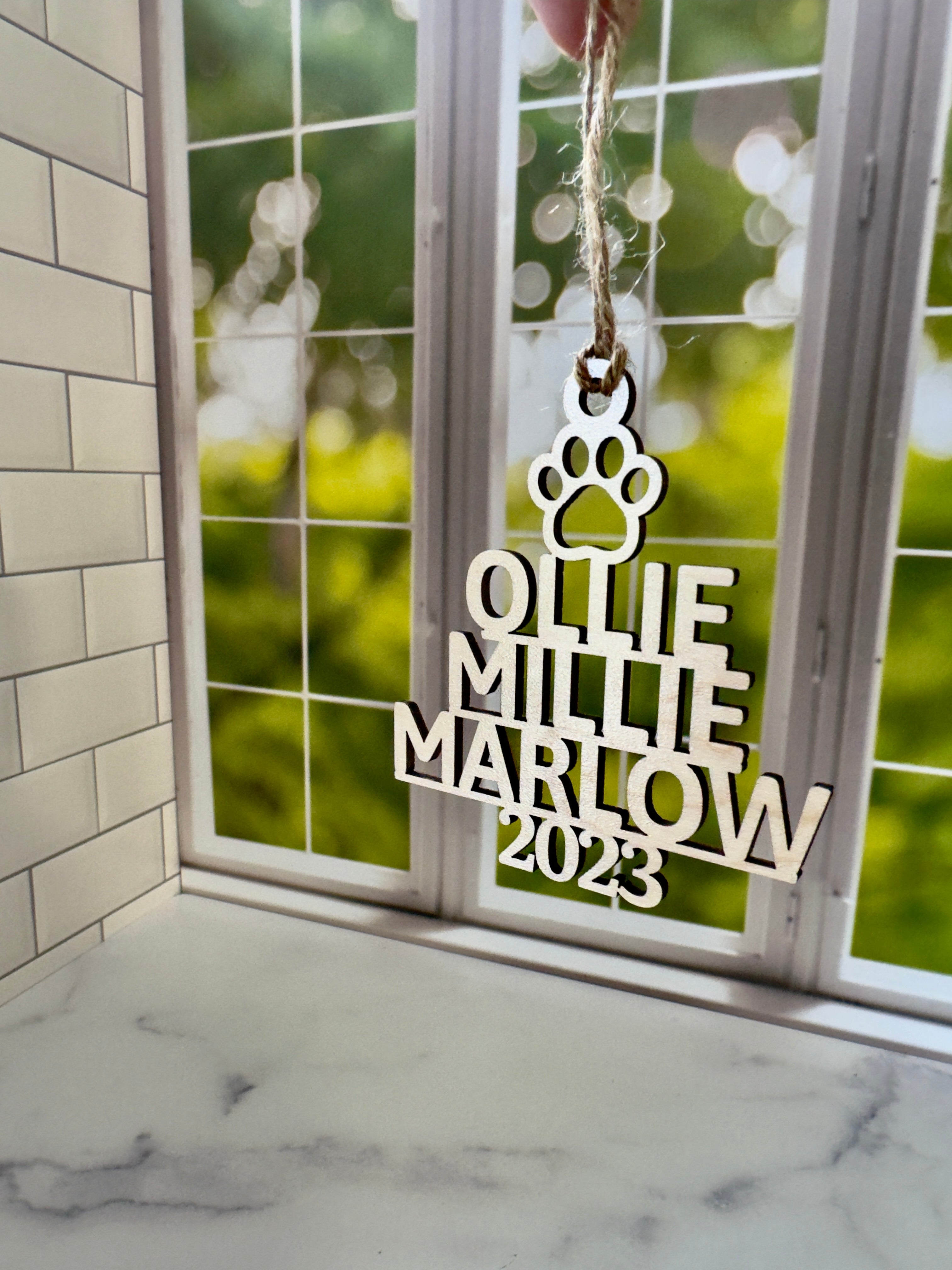 Custom Family Name Christmas tree - Longleaf Laser Designs