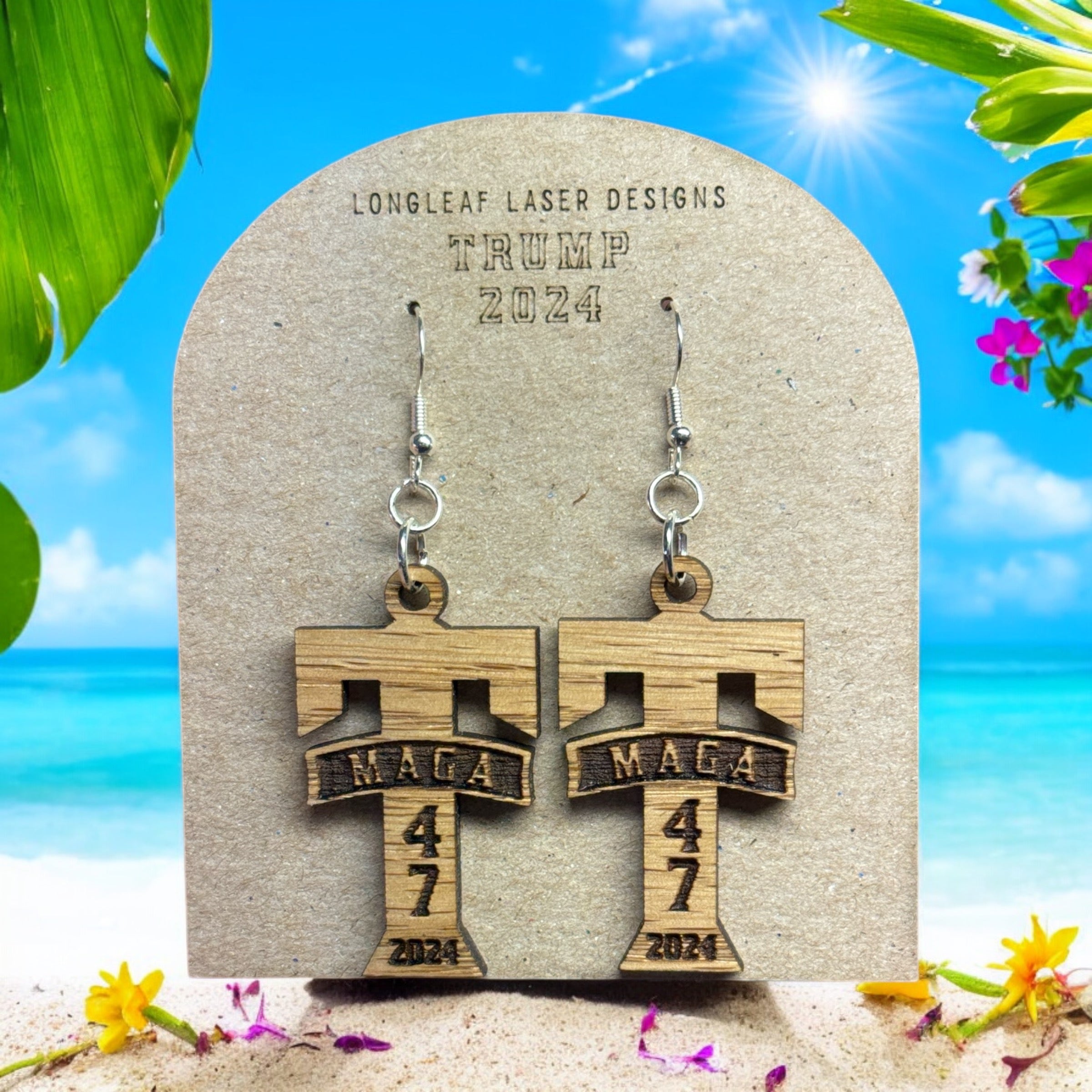 Trump Earrings (Limited Edition) - Longleaf Laser Designs