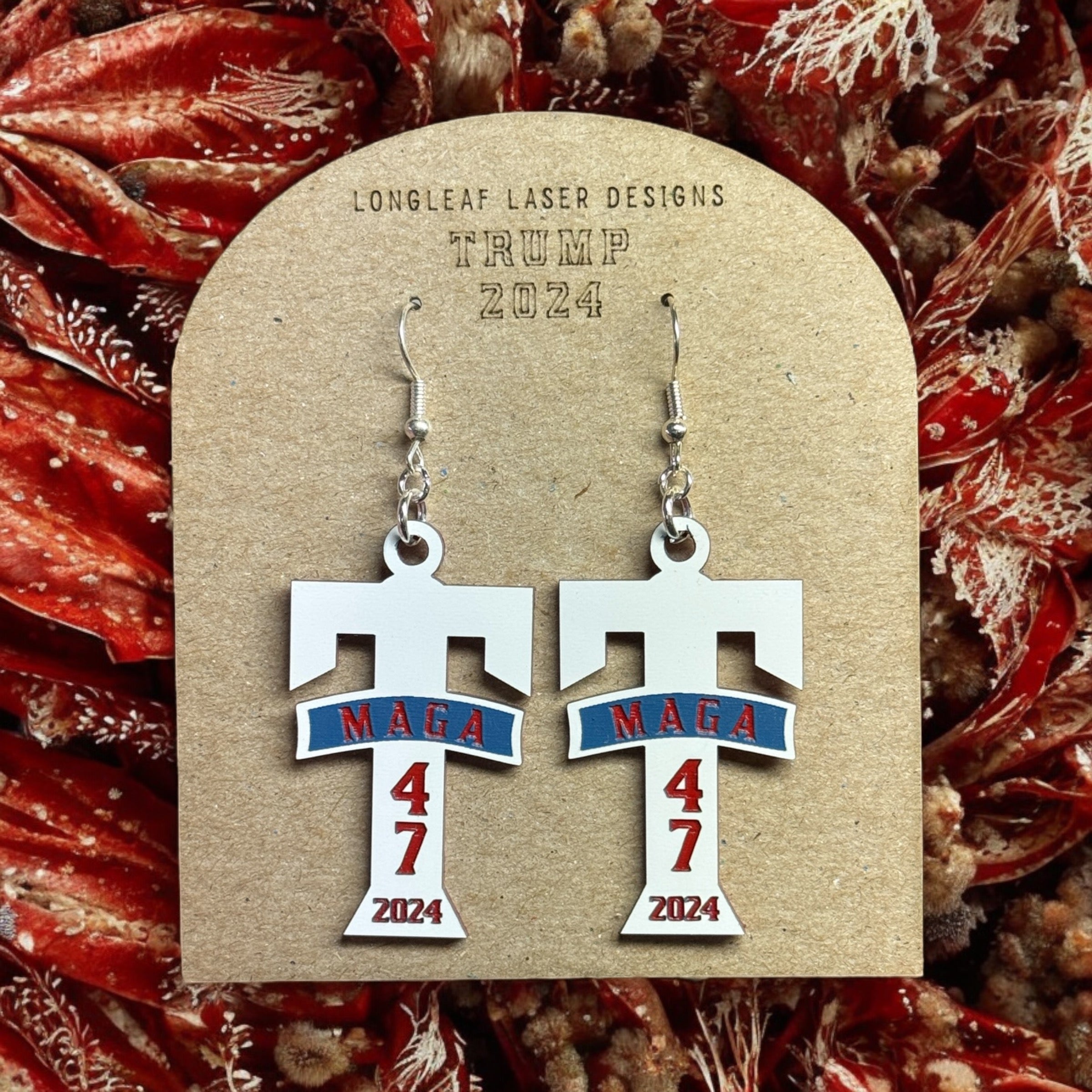 Trump Earrings (Limited Edition) - Longleaf Laser Designs