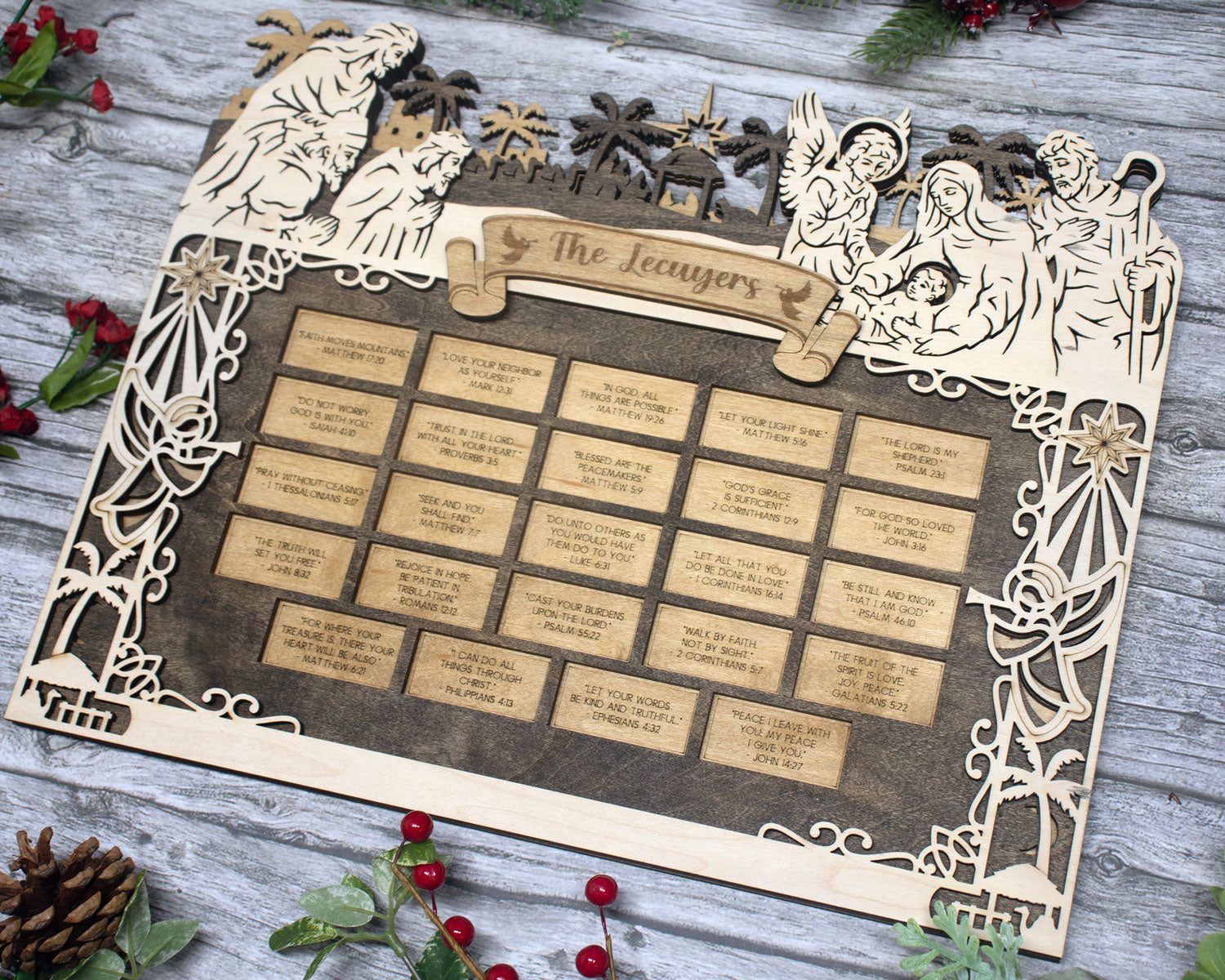 Christmas Advent Calendar - Longleaf Laser Designs