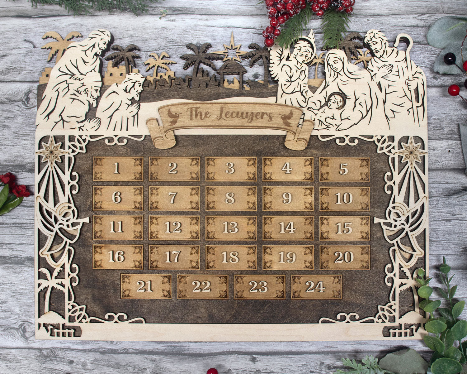 Christmas Advent Calendar - Longleaf Laser Designs