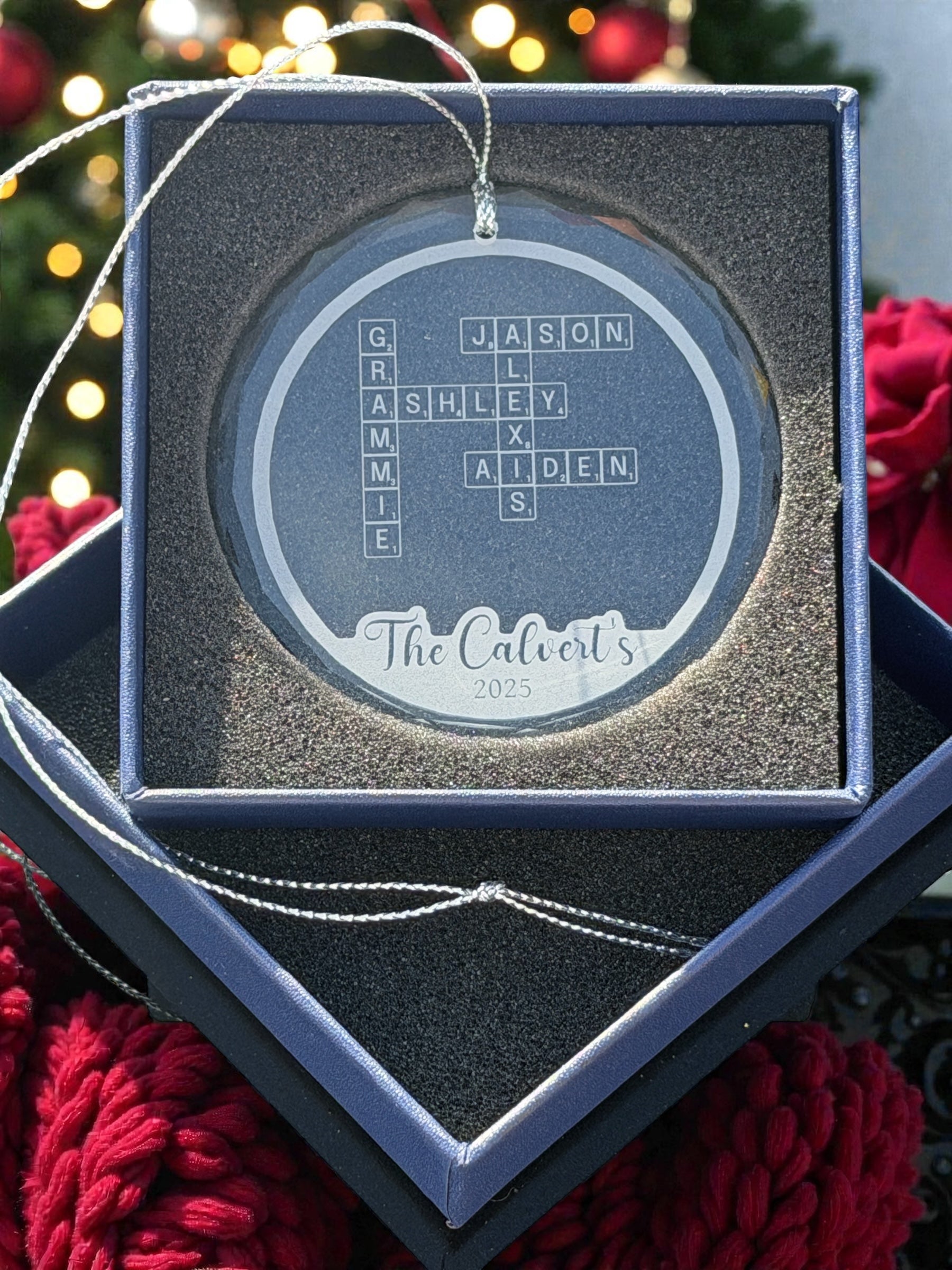 Crystal Christmas Ornament - Longleaf Laser Designs