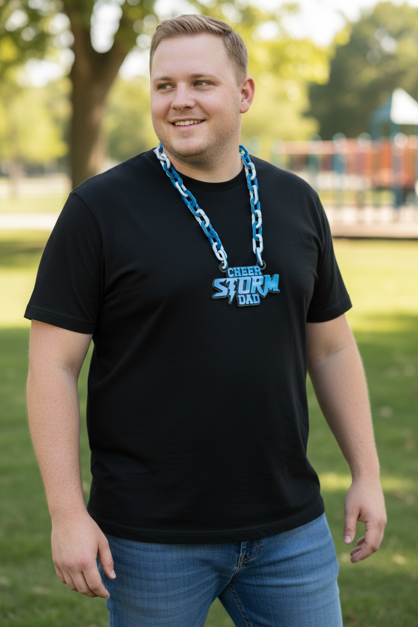 STORM Cheer Dad Hype Chain - Longleaf Laser Designs