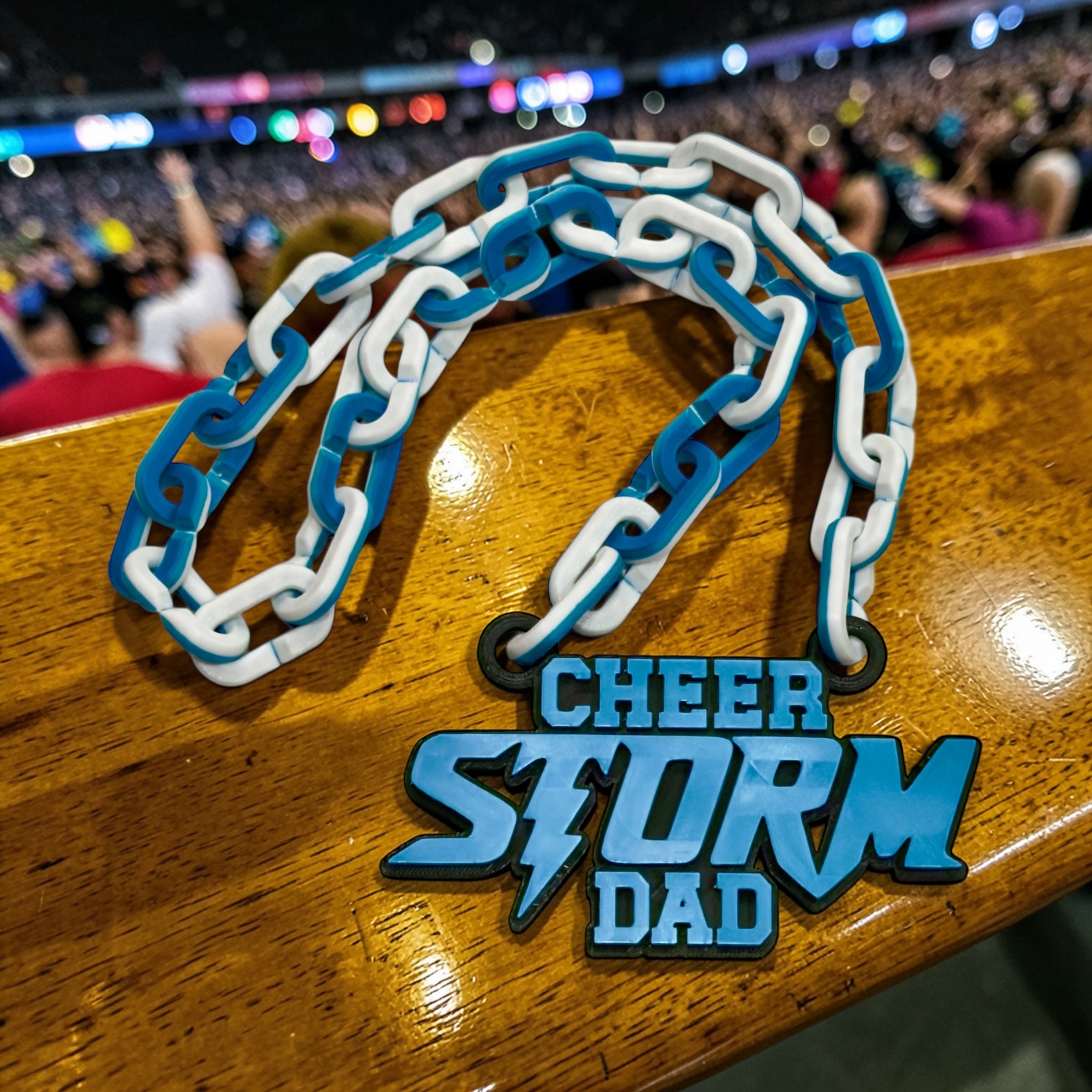 STORM Cheer Dad Hype Chain - Longleaf Laser Designs