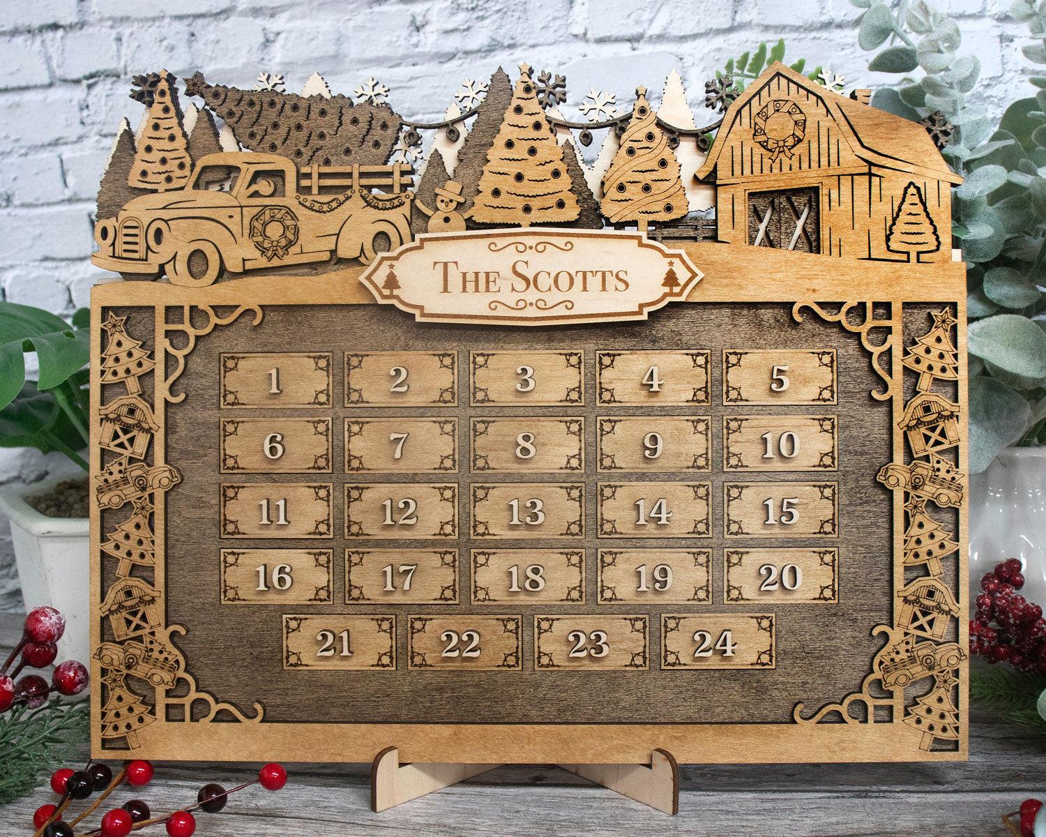 Christmas Advent Calendar - Longleaf Laser Designs