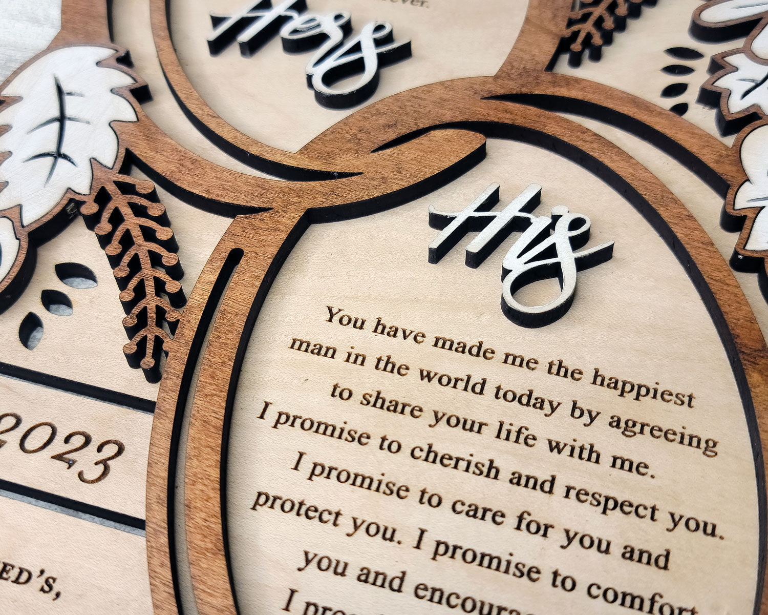 Wedding Vows - Longleaf Laser Designs