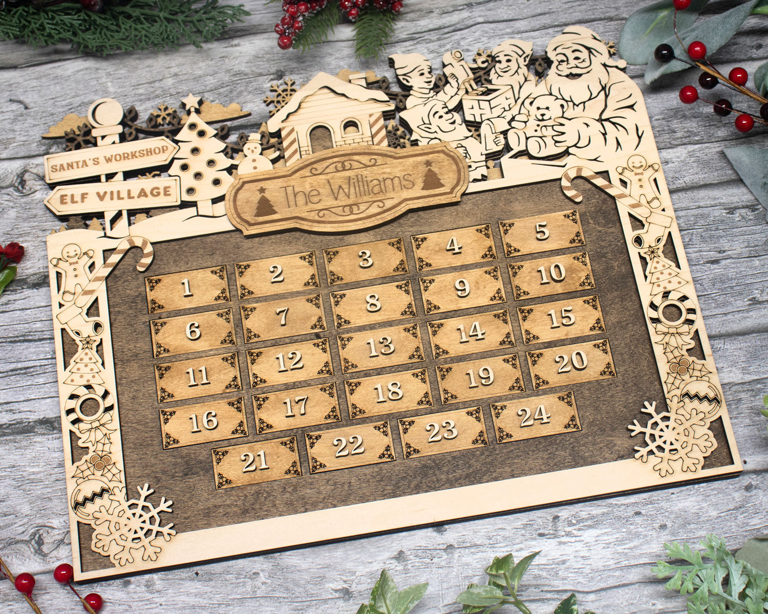Christmas Advent Calendar - Longleaf Laser Designs