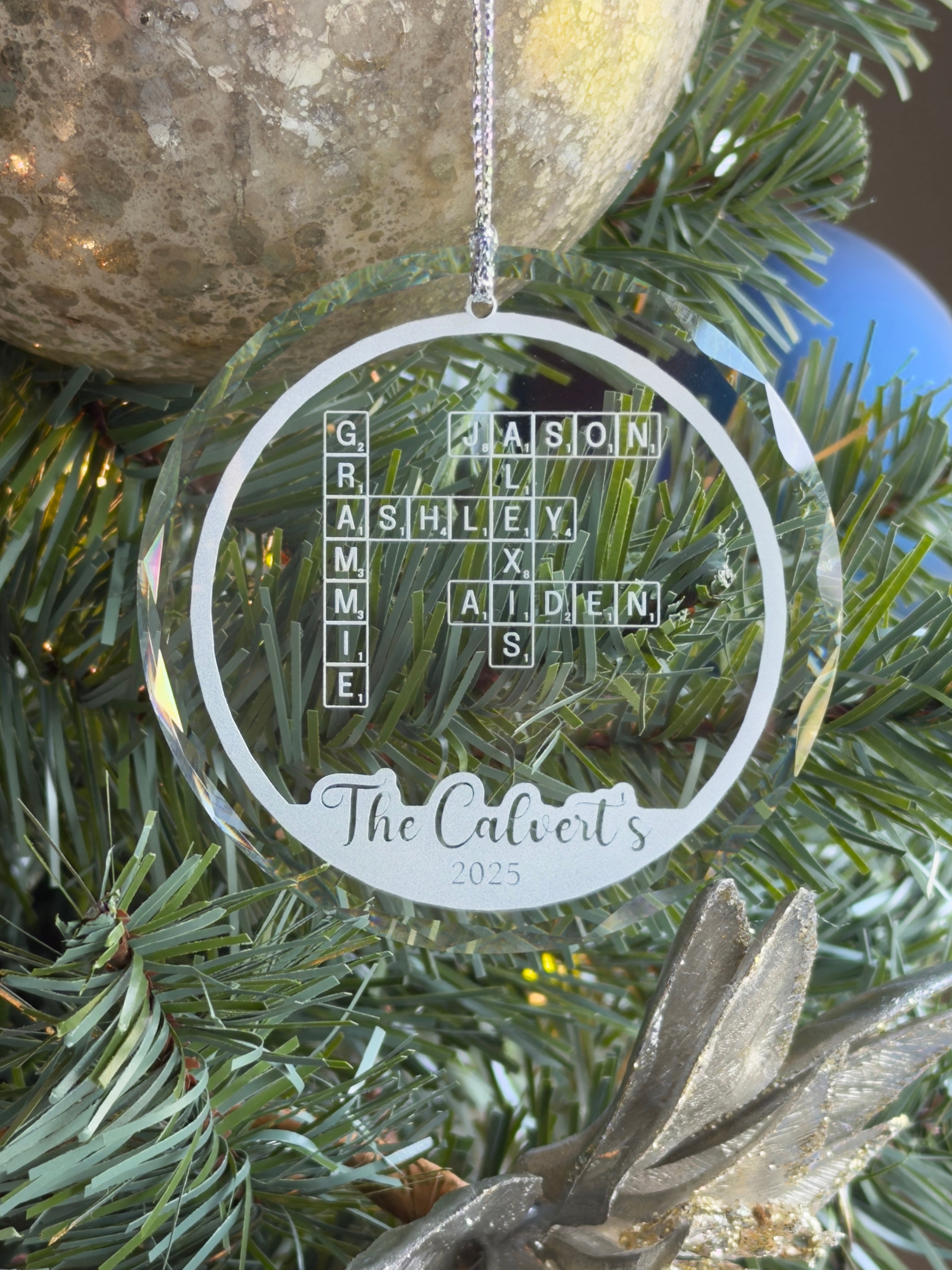 Crystal Christmas Ornament - Longleaf Laser Designs
