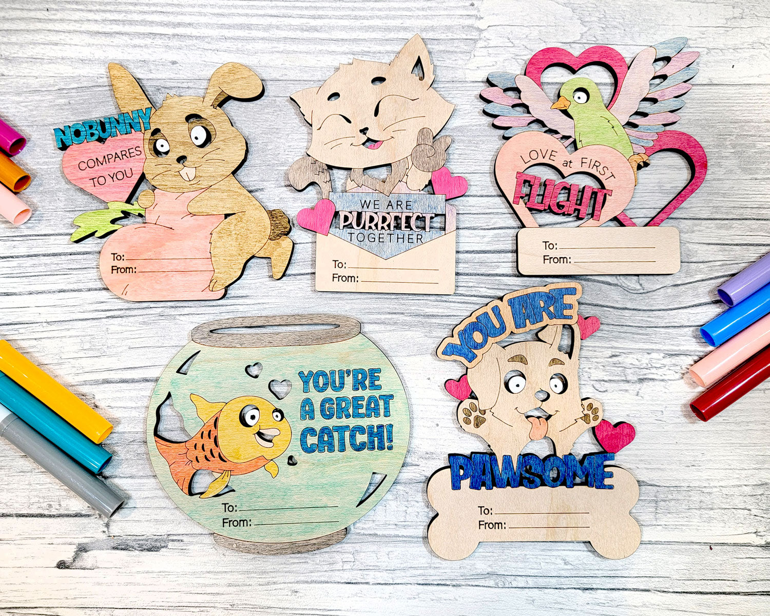 Valentine Cards - Longleaf Laser Designs