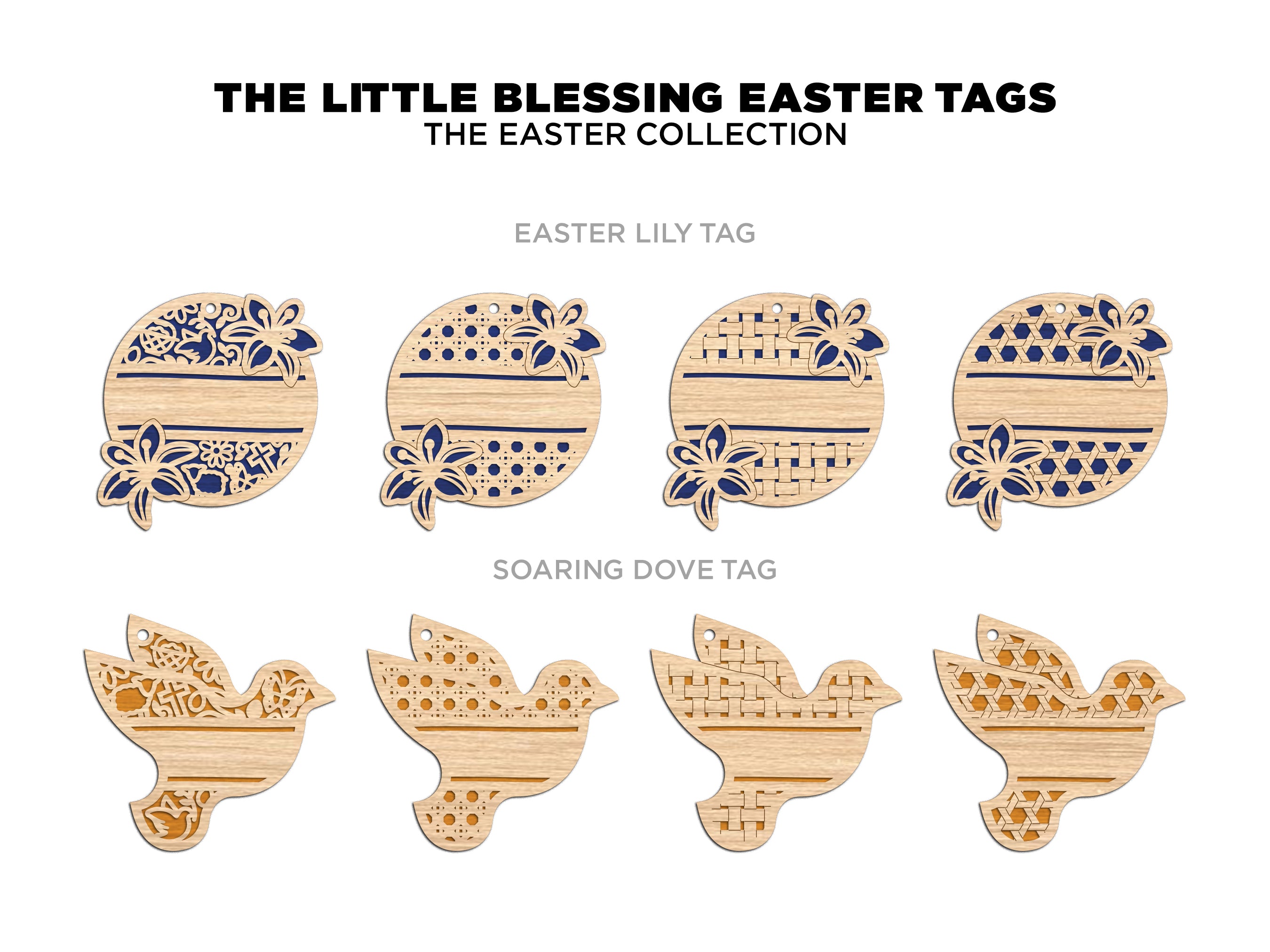 Little Blessings Easter Tags - Longleaf Laser Designs