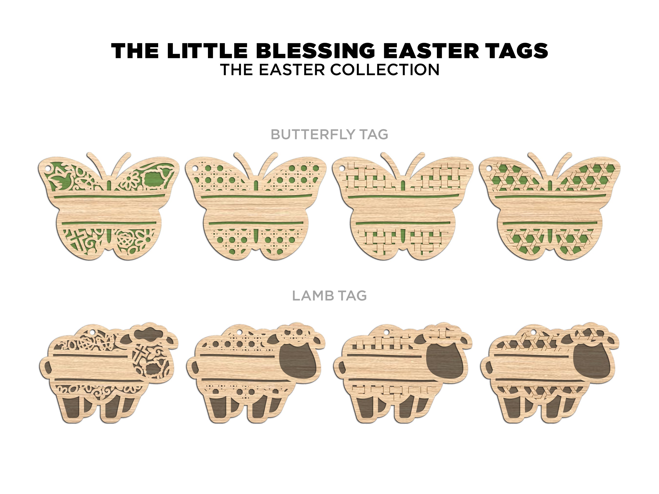 Little Blessings Easter Tags - Longleaf Laser Designs