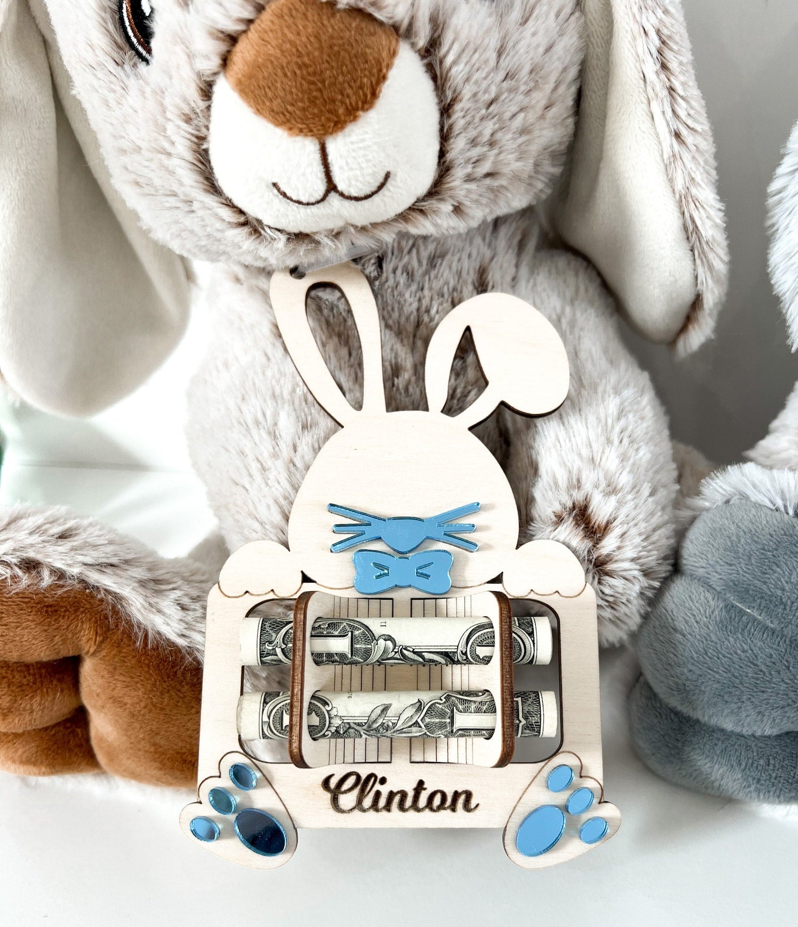 Bunny Money Tag - Longleaf Laser Designs