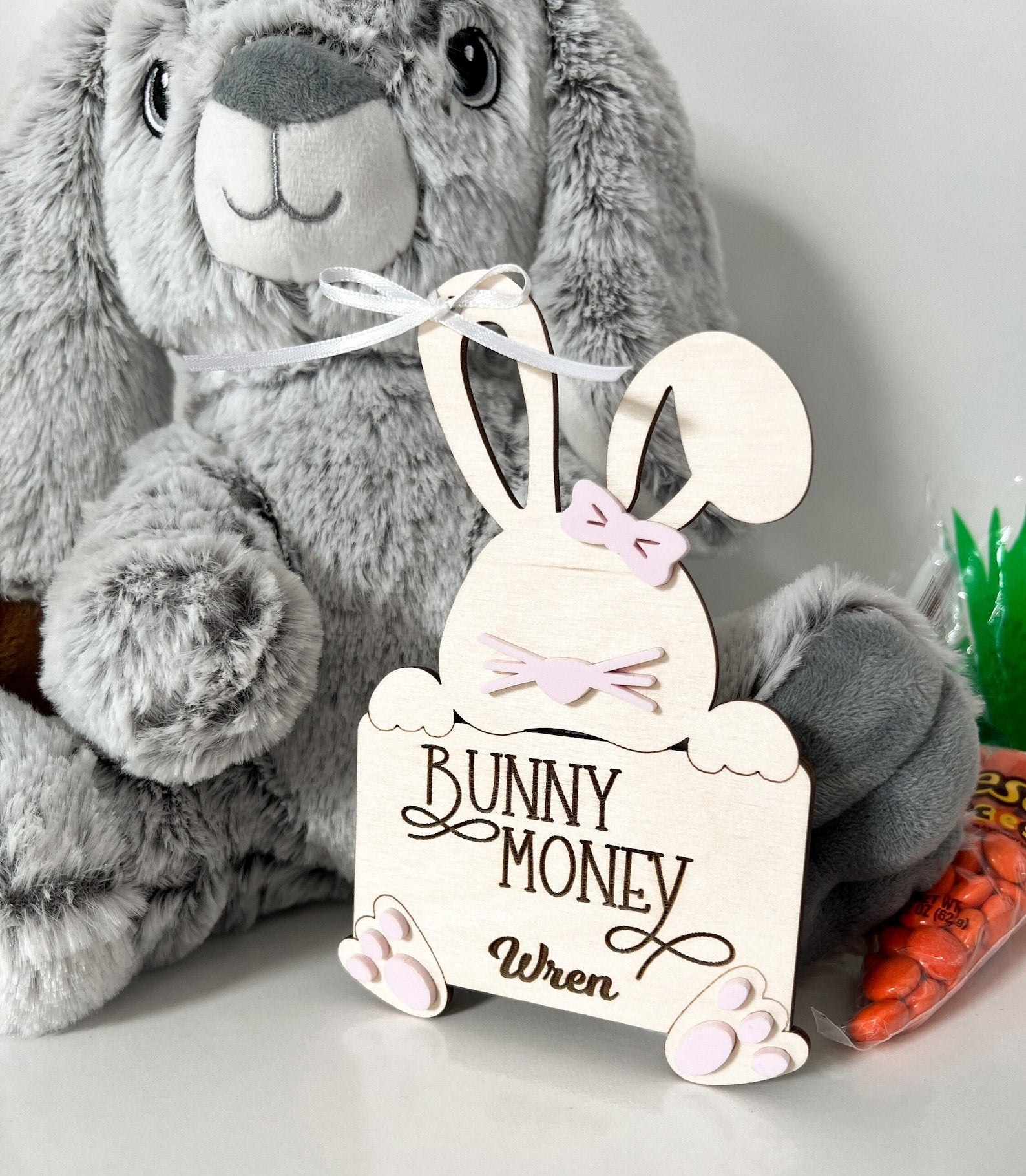 Bunny Money Tag - Longleaf Laser Designs