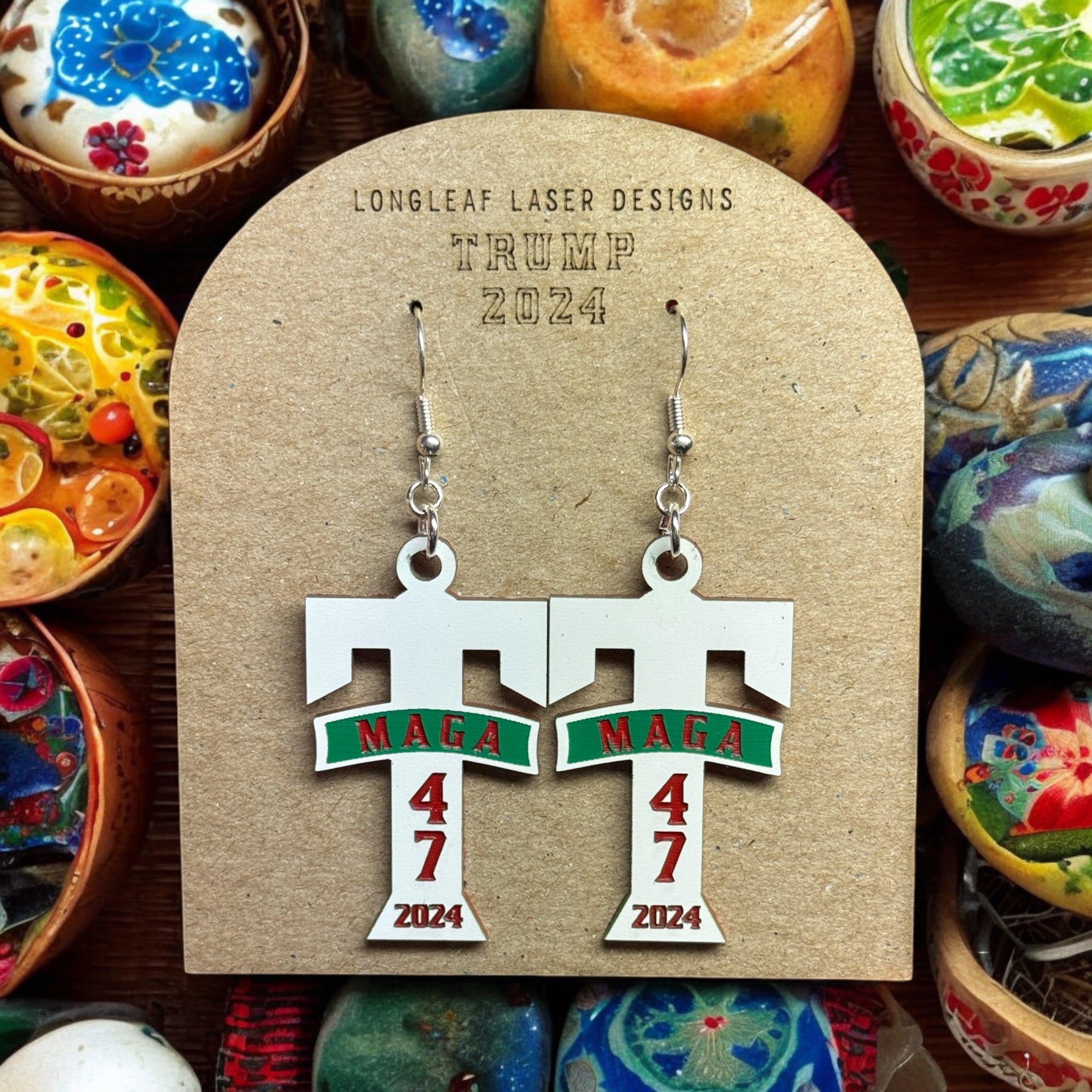 Trump Earrings (Limited Edition) - Longleaf Laser Designs