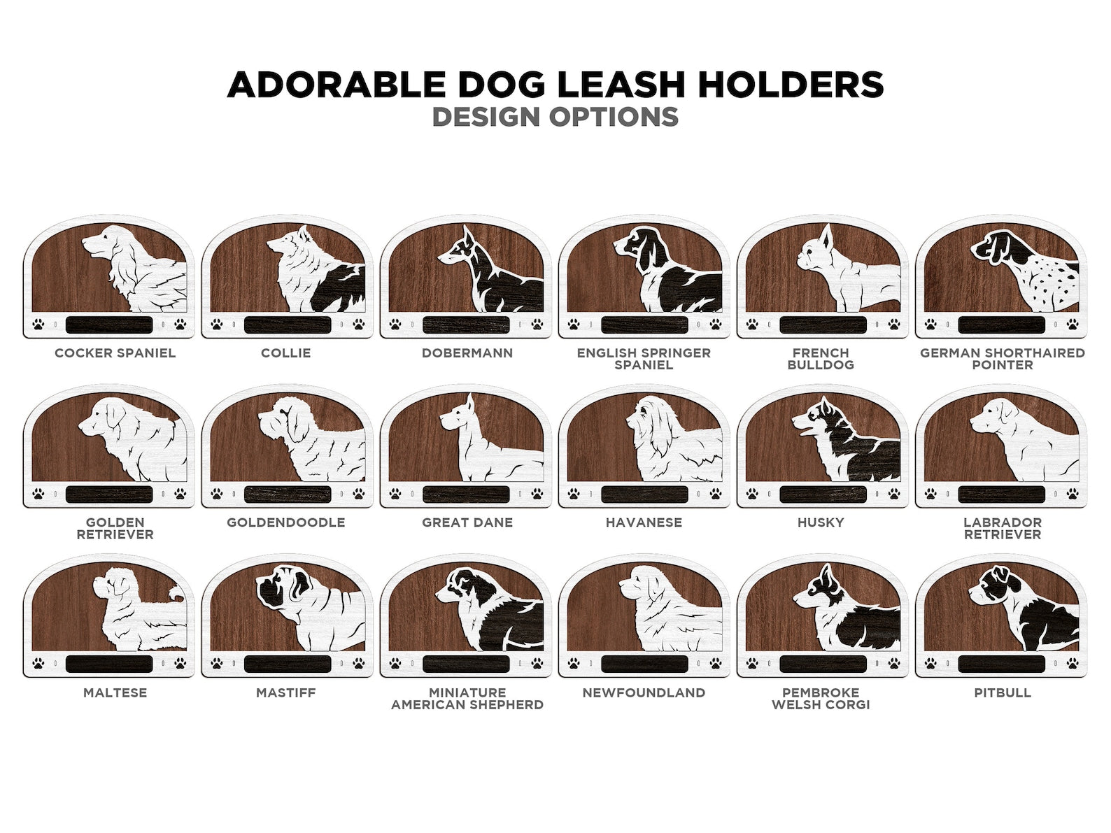Dog Leash Holders - Longleaf Laser Designs