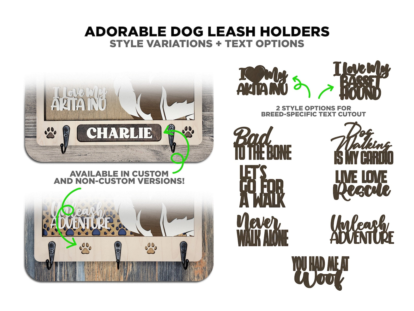 Dog Leash Holders - Longleaf Laser Designs