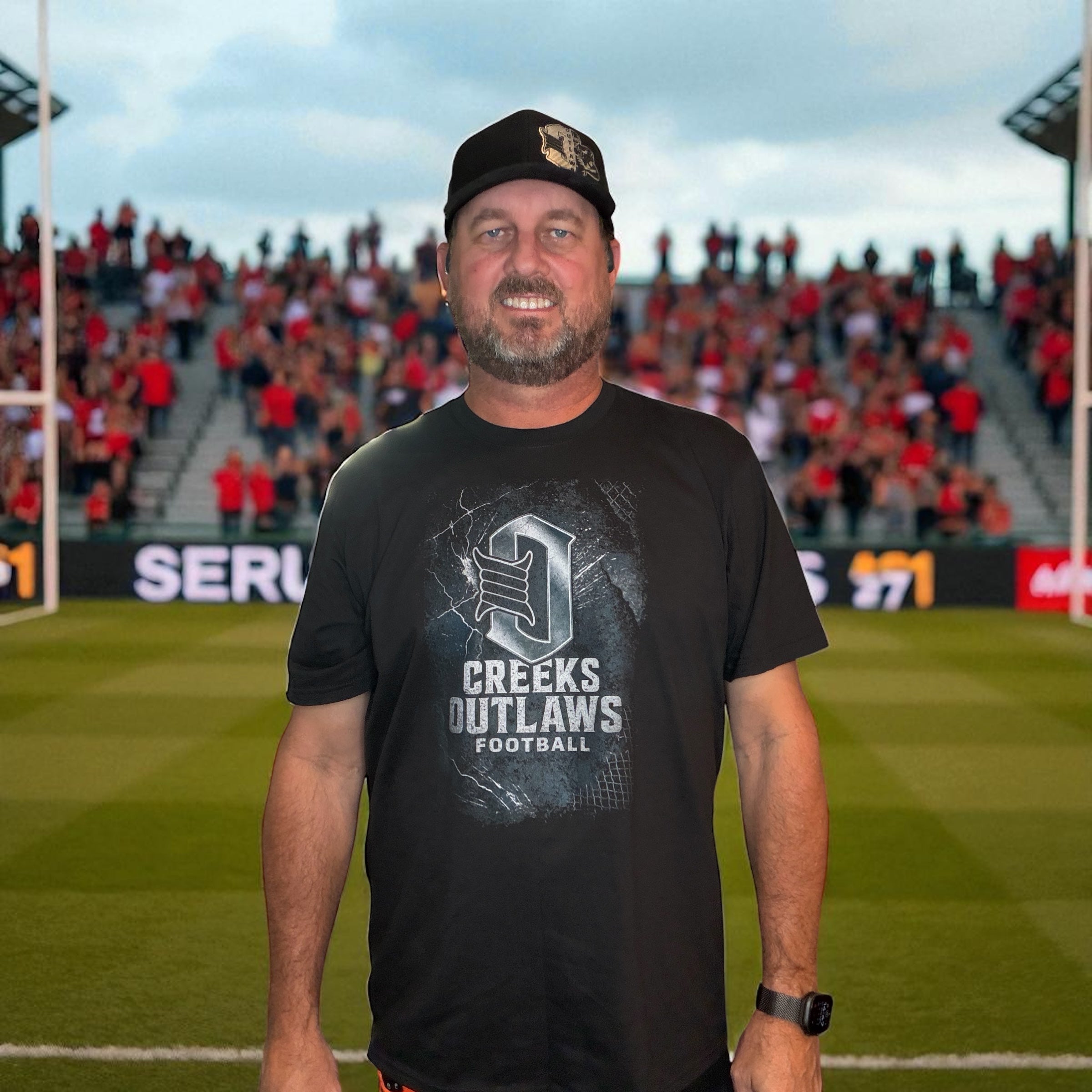 Outlaws Themed Short Sleeve T-Shirt - Longleaf Laser Designs