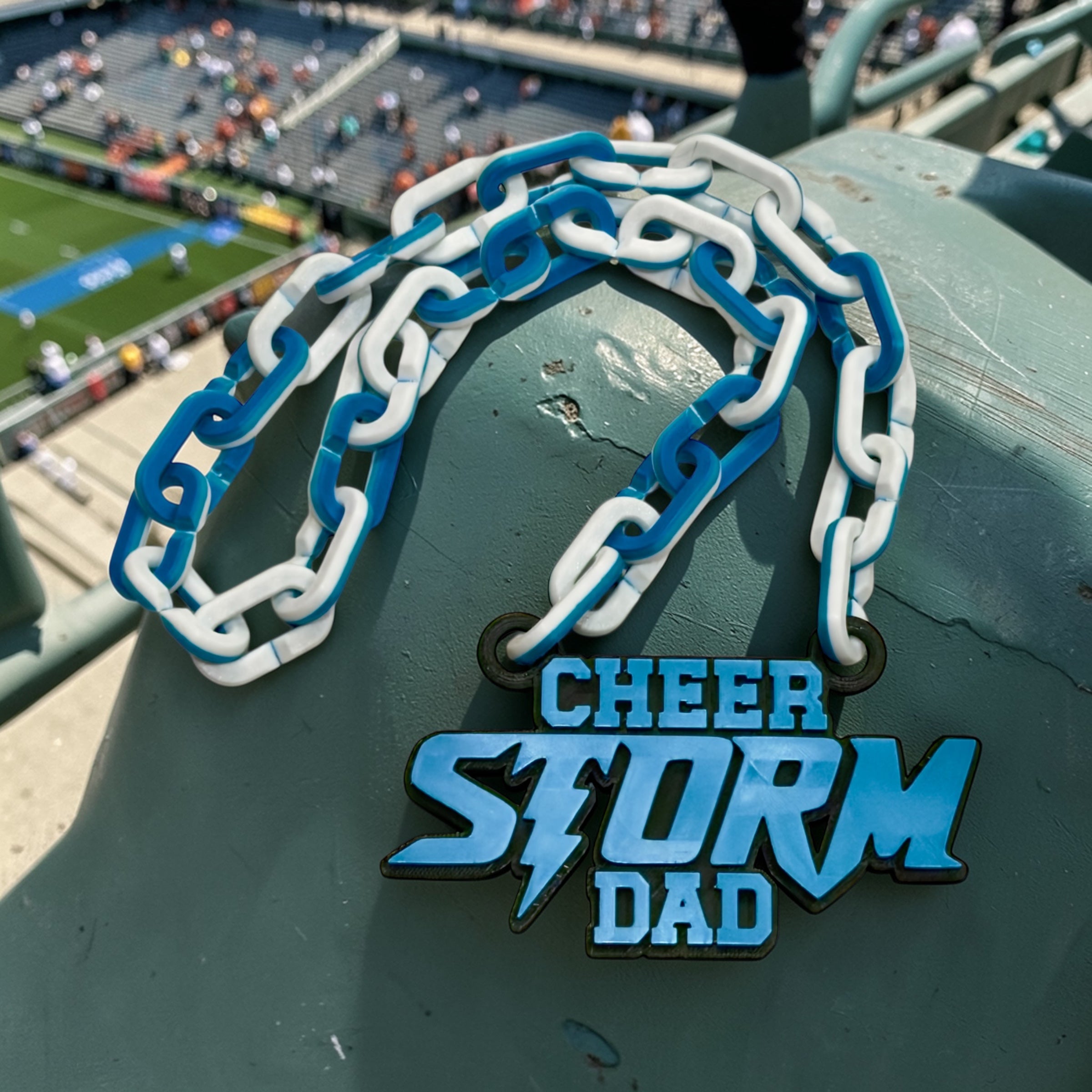 STORM Cheer Dad Hype Chain - Longleaf Laser Designs