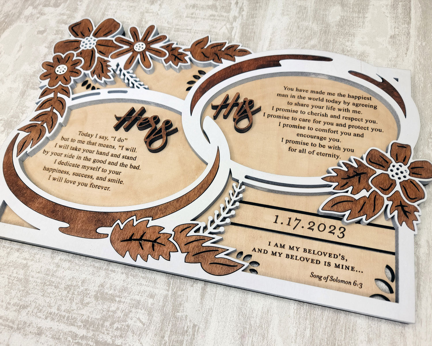 Wedding Vows - Longleaf Laser Designs